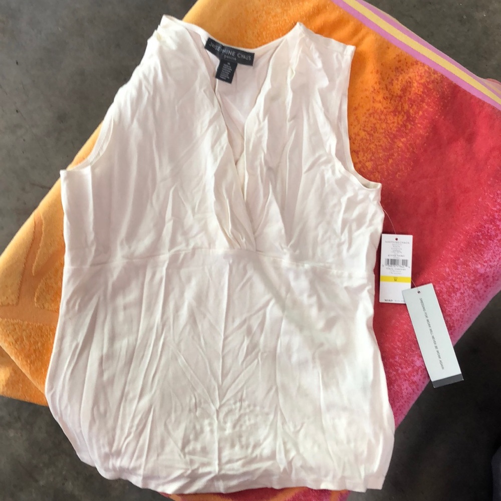 Cream sleeveless top